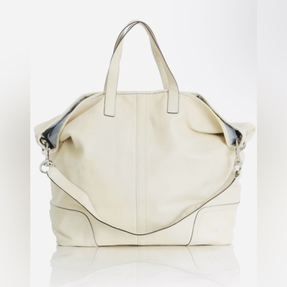 Coach Handbags - Coach Cream Shoulder Bag